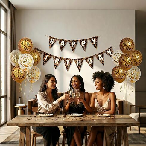 Cheetah Theme Balloons & Banner, Animal Party Decors for Girls Birthday, Baby Shower & Animal Themed Party in Saudi Arabia