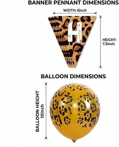 Cheetah Theme Balloons & Banner, Animal Party Decors for Girls Birthday, Baby Shower & Animal Themed Party in Saudi Arabia