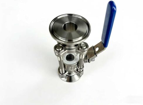 الفولاذ المقاوم للصدأ 304 1.5 ″ TC 3-قطعة نوع البصر صمام كروي زجاجي منفذ كامل البيرة غلاية المشروب تخمير مضخة الكرة صمام in Kuwait