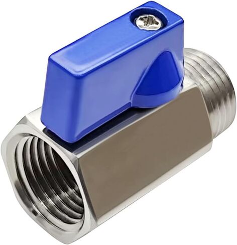 304 Stainless Steel Mini Ball Valve 3/4" NPT Female x Male Thread Shut Off Valve for Water,Oil and Gas 2PCS in Kuwait