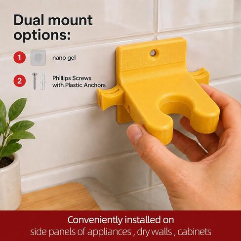Wall Mount Holder for LifeVac Emergency Suction Device, Dual Mount Options Quick Choking Rescue Access, Yellow (Device Not Included) in Kuwait