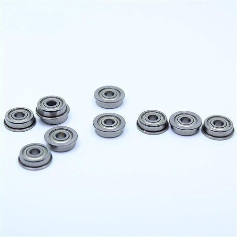 Flanged Bearings 10Pcs Flange Bearing F604ZZ Deep Groove Ball ABEC-1 Size 4x12x4mm Chrome Steel Industrial Products in Kuwait