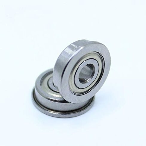 Flanged Bearings 10Pcs Flange Bearing F604ZZ Deep Groove Ball ABEC-1 Size 4x12x4mm Chrome Steel Industrial Products in Kuwait