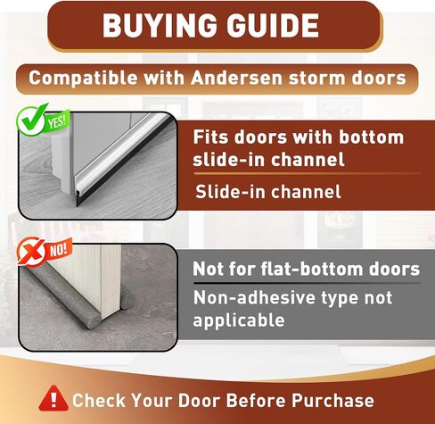 4PCS Replacement Bottom Sweep Fin Weatherstrip Compatible with Andersen Pull-Down Storm Door, Wind & Weatherproof Door Bottom Seal Weather Stripping Accessories (Black) in Kuwait