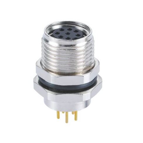 10pcs M8 Plug Front Mount PCB Connector Waterproof A Coding 8-Pin Panel Aviation in Kuwait