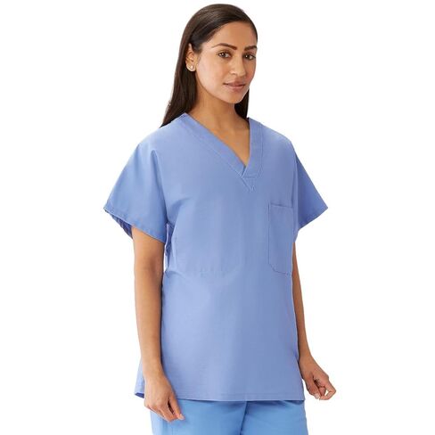 CottonCare Unisex Scrub Tops Ceil Blue in Kuwait