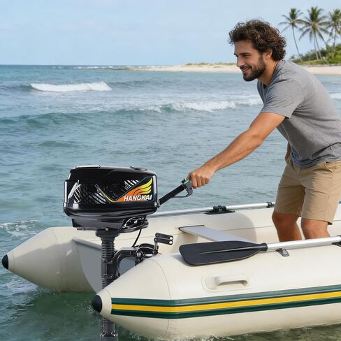 1000W 48V Electric Outboard Motor, Heavy Duty Hangkai Outboard Motor, Kayak Engine, 551Lbs Thrust Short Shaft Transom Mounting Brushless Motor, Outboard Boat Motor Engine for Boats (4.0JET PUMP) in Kuwait
