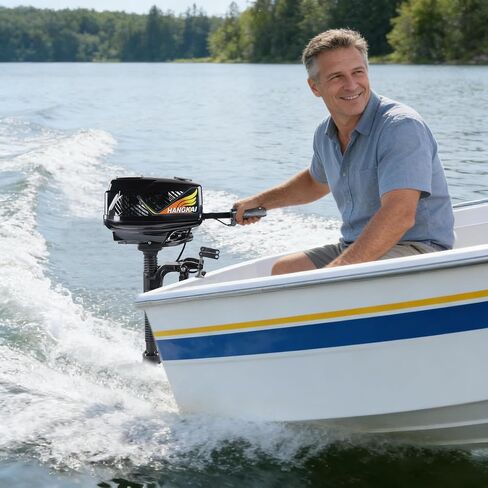 1000W 48V Electric Outboard Motor, Heavy Duty Hangkai Outboard Motor, Kayak Engine, 551Lbs Thrust Short Shaft Transom Mounting Brushless Motor, Outboard Boat Motor Engine for Boats (4.0JET PUMP) in Kuwait