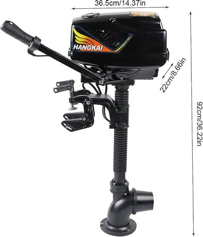 1000W 48V Electric Outboard Motor, Heavy Duty Hangkai Outboard Motor, Kayak Engine, 551Lbs Thrust Short Shaft Transom Mounting Brushless Motor, Outboard Boat Motor Engine for Boats (4.0JET PUMP) in Kuwait