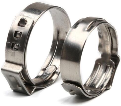 Pipe Clamp, Rings, 10PCS 4.7-23.5mm Single Ear Hose Clamps 304 Stainless Steel Stepless Multiple specifications(7.8 9.5mm) in Kuwait