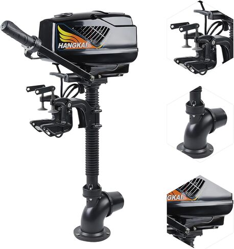 1000W 48V Electric Outboard Motor, Heavy Duty Hangkai Outboard Motor, Kayak Engine, 551Lbs Thrust Short Shaft Transom Mounting Brushless Motor, Outboard Boat Motor Engine for Boats (4.0JET PUMP) in Kuwait