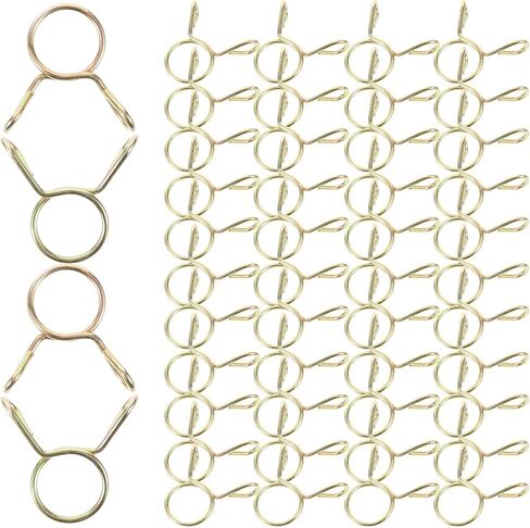 Hemobllo 100pcs 9mm Steel Spring Hose Clamps Tube Clamps Band Fasteners for Washing Machine Water Pipes Plumbing Industrial Use in Kuwait