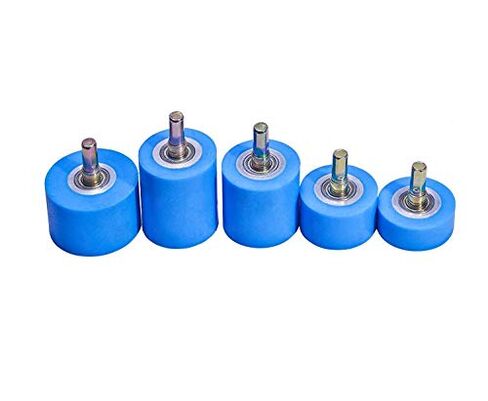 Power tranmistion 1pcs 50mm Dia 12mm Axis Wrapper Silicone Wheel Woodworking Machinery Coating Machine Parts Wheels Feed Roller with Bearing - (Width: 50mmx50mm) in Kuwait