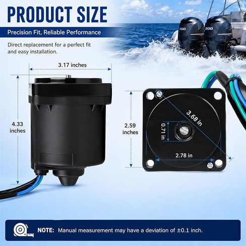 68V-43880-00 Tilt Trim Motor Compatible with Yamaha 115-225HP F115 F150, Replaces 64E-43880 67H-43880 Series in Kuwait