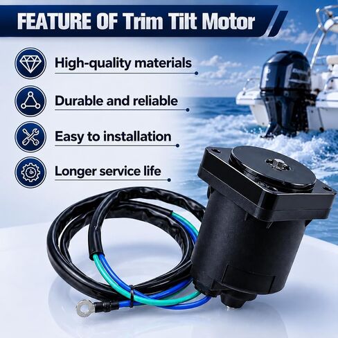 68V-43880-00 Tilt Trim Motor Compatible with Yamaha 115-225HP F115 F150, Replaces 64E-43880 67H-43880 Series in Kuwait