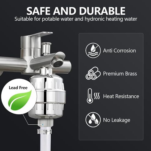 WiseWater 5 قطع 3/8 بوصة PEX-B إلى 1/2 بوصة محول دوار NPT أنثى، معتمد من NSF/ANSI 61 لمياه الشرب، تجهيزات PEX نحاسية مع حلقات تجعيد نحاسية ومشابك للسباكة RV، وخطوط المياه in Kuwait