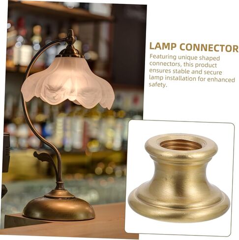 Brass Lamp Connector Threaded Spindle Repair Parts for Light Fixtures Height Extension Tube for Stable and Secure Connections Compatible with Table and Wall Lamps in Kuwait