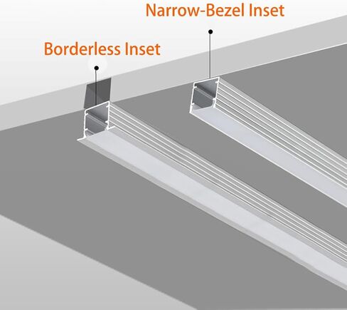 Led Channel 1/2 Inch Wide, Aluminum Channel for Led Strip Lightsled Channel Corner 1M/3.3Ft, T Shape LED Recessed Strip Light Diffuser Profile Extruison, 5Pack in Saudi Arabia