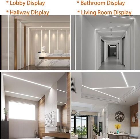 Led Channel 1/2 Inch Wide, Aluminum Channel for Led Strip Lightsled Channel Corner 1M/3.3Ft, T Shape LED Recessed Strip Light Diffuser Profile Extruison, 5Pack in Saudi Arabia