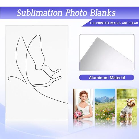 4 قطع من DOITOOL فراغات صور من الألومنيوم بالتسامي مقاس 30 × 20 سم بيضاء من الألومنيوم للاستخدام في الهواء الطلق، طباعة مواد قوية لعلامات التعريف واللافتات in Kuwait