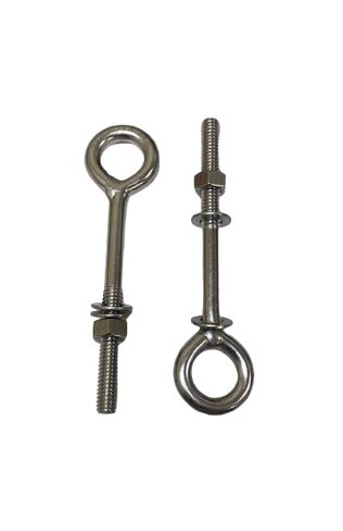 US STAINLESS 2 Pieces Stainless Steel 316 Eye Bolt 5/16" x 4 1/2" UNC No Shoulder Short Thread Marine Grade Pitch of 18 in Kuwait