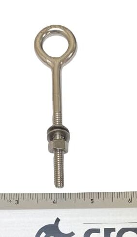 US STAINLESS 2 Pieces Stainless Steel 316 Eye Bolt 5/16" x 4 1/2" UNC No Shoulder Short Thread Marine Grade Pitch of 18 in Kuwait