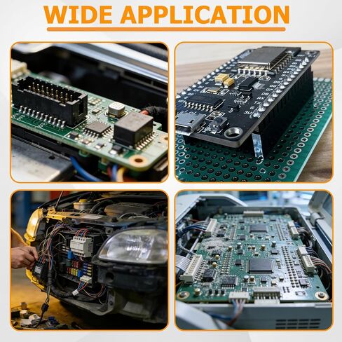 120Pcs 2.54mm Female Pin Header kit, Straight Single Row PCB Board Female Pin Header Socket Connector Strip in Kuwait