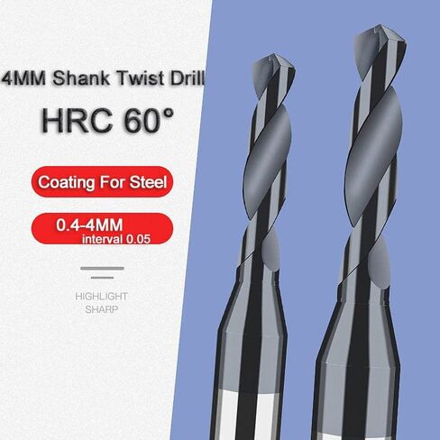 1pc High-Precision 4mm Shank Carbide Alloy Twist Drill Bit - 50mm Length for CNC Metal Drilling(D1.2X8XD4X50L) in Kuwait