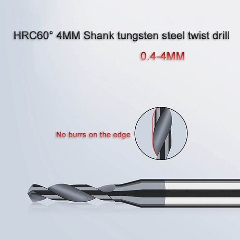 1pc High-Precision 4mm Shank Carbide Alloy Twist Drill Bit - 50mm Length for CNC Metal Drilling(D1.2X8XD4X50L) in Kuwait