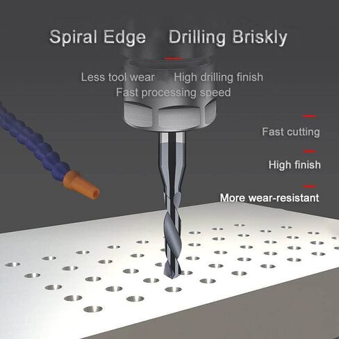 1pc High-Precision 4mm Shank Carbide Alloy Twist Drill Bit - 50mm Length for CNC Metal Drilling(D1.2X8XD4X50L) in Kuwait