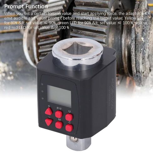 Digital Torsion Meter 3/4 Inch Electronic Torsion Wrench Adapter 10-1000 N.m 5 Units 10 Sets Preset Audible Visual Prompt in Kuwait