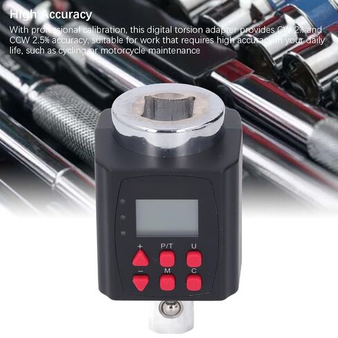 Digital Torsion Meter 3/4 Inch Electronic Torsion Wrench Adapter 10-1000 N.m 5 Units 10 Sets Preset Audible Visual Prompt in Kuwait
