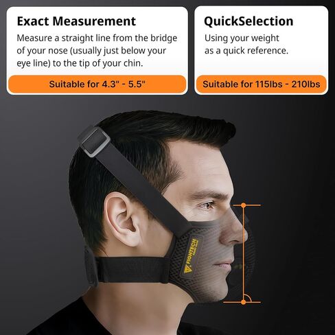 قناع الغبار من FIGHTECH - قناع وجه قابل لإعادة الاستخدام مع مرشحات كربون وصمامات هواء للأعمال الخشبية والبناء والنقل in Kuwait