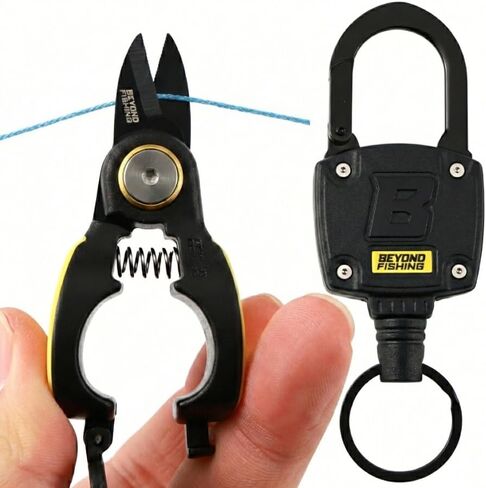 قاطع خط الصيد من Beyond Fishing Quick Snips - مقص جديلة، ماكينة قص خط الصيد مع حبل قابل للسحب ومشبك - مقص صيد للخط المضفر، الفلورو والمونو، قصاصات خط الصيد المدمجة in Kuwait