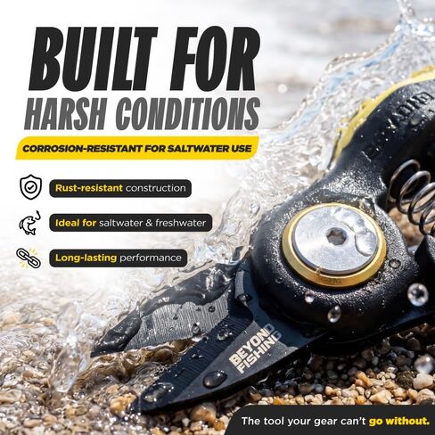 قاطع خط الصيد من Beyond Fishing Quick Snips - مقص جديلة، ماكينة قص خط الصيد مع حبل قابل للسحب ومشبك - مقص صيد للخط المضفر، الفلورو والمونو، قصاصات خط الصيد المدمجة in Kuwait