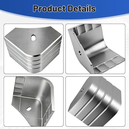 4Pcs Aluminum Casting Pontoon Corner Cap Deck Corner,Suitable for 90 Rounded Corner,Height 3-1/8" to 3-3/16" Top 3-1/8" to 3-3/16" in Kuwait