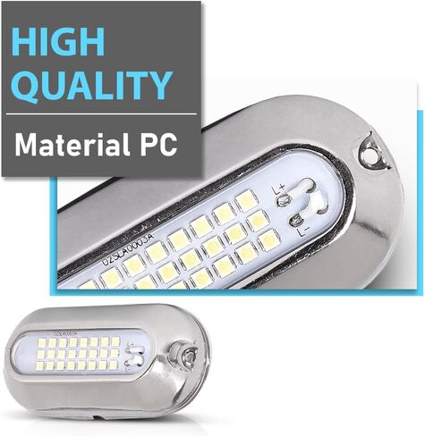 ALLGOOD LED عائم قارب لرسو السفن ضوء مشرق الأبيض الإسكان مركبة بحرية إضاءة بيضاء مقاوم للماء أضواء داخلية 12 فولت 2 قطعة in Kuwait