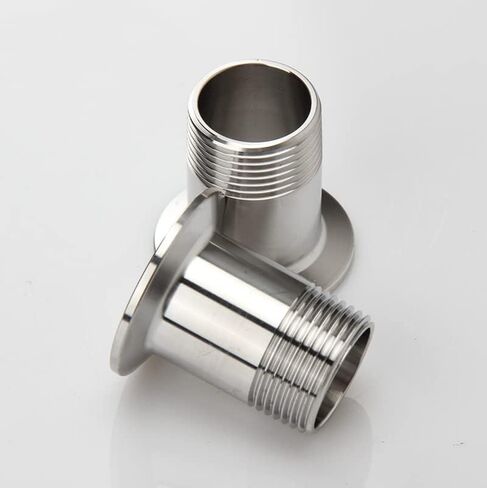 الفولاذ المقاوم للصدأ الذكور الخيوط موصلات ثلاثي المشبك 34mm اتصال شفة 1/2" in Kuwait