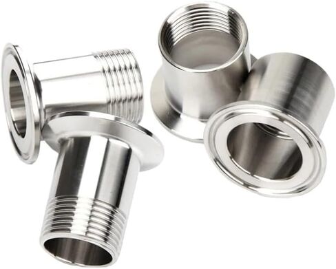 الفولاذ المقاوم للصدأ الذكور الخيوط موصلات ثلاثي المشبك 34mm اتصال شفة 1/2" in Kuwait