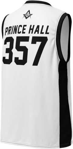 PHA Prince Hall Basketball Jersey, Masonic Shirt, Freemason Sports Jersey, Black/White 2XS-6XL in Kuwait