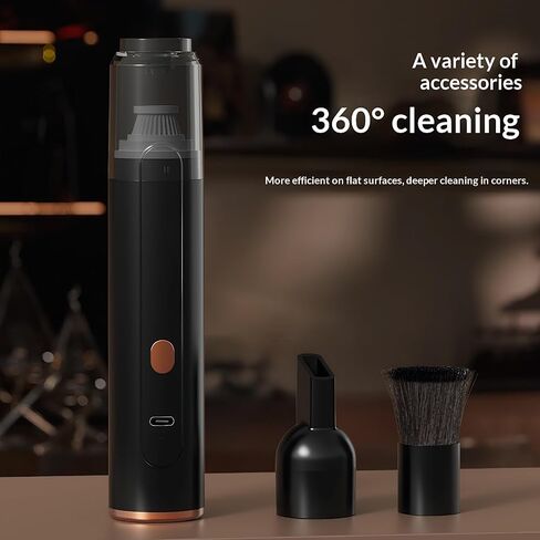Mini Vacuum Cleaner Cordless Handheld, Portable Desk Vacuum for Coffee Grounds and Keyboard Dust, Rechargeable Small Car Vacuum, 42000 RPM Motor in Kuwait