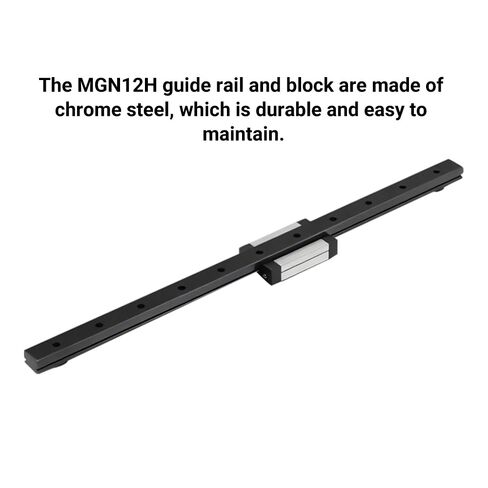 Creativity MGN12 300mm Linear Rail Guide with MGN12H Stainless Steel Black Carriage Block for Ender 3, Corexy, DIY 3D Printers Upgrades and CNC Machine (Type H,300 mm) in Saudi Arabia