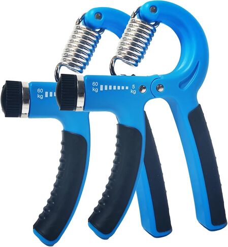 Hand Grip Strengthener 2 Pack Adjustable Resistance 5-60kg (10-130lb) Forearm Wrist Finger Exerciser Grip Strength Trainer Squeezer for Workout in Kuwait