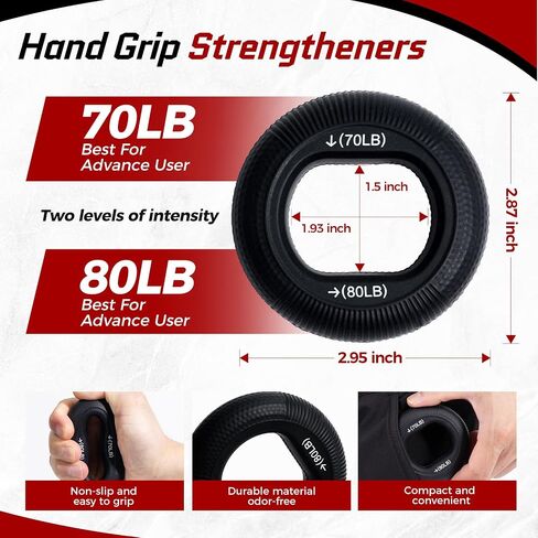 Forearm Strength Trainer Kit, 6 PCS, Grip Strength Enhancer, Wrist Exerciser for Home Gym, with Wrist Wraps, Resistance Grip Strengthener with Counter in Kuwait