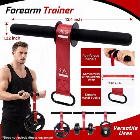 Forearm Strength Trainer Kit, 6 PCS, Grip Strength Enhancer, Wrist Exerciser for Home Gym, with Wrist Wraps, Resistance Grip Strengthener with Counter in Kuwait