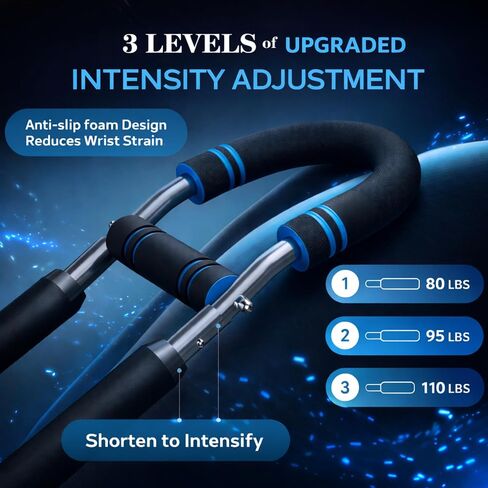 Twister Arm Trainer,Upgraded 3.0 Chest and Arm Trainer For Men, Adjustable Mr Sculpt Gorilla bar, 80-110lbs, Power Twister bar, Arm Twister Trainer Chest Exerciser Strength Bar with Pair of 3D Gloves. in Saudi Arabia