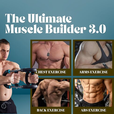 Twister Arm Trainer,Upgraded 3.0 Chest and Arm Trainer For Men, Adjustable Mr Sculpt Gorilla bar, 80-110lbs, Power Twister bar, Arm Twister Trainer Chest Exerciser Strength Bar with Pair of 3D Gloves. in Saudi Arabia