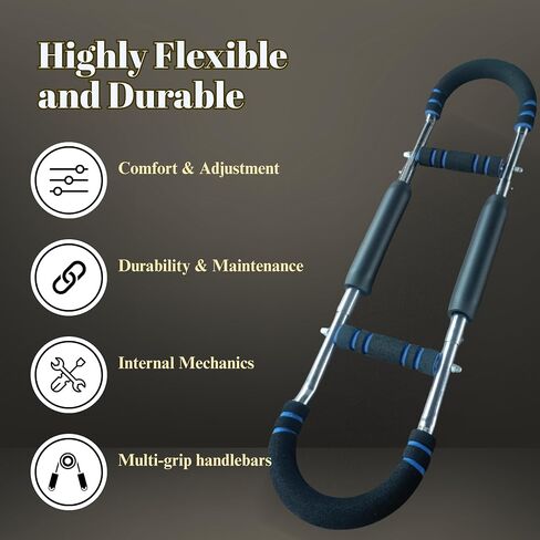 Twister Arm Trainer,Upgraded 3.0 Chest and Arm Trainer For Men, Adjustable Mr Sculpt Gorilla bar, 80-110lbs, Power Twister bar, Arm Twister Trainer Chest Exerciser Strength Bar with Pair of 3D Gloves. in Saudi Arabia