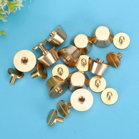 Keenso Crafty Brass Feet Nailhead Rivets Set, Handy Bag Accessories for DIY Projects, 10Pcs Studs for Clothing and Belts in Kuwait