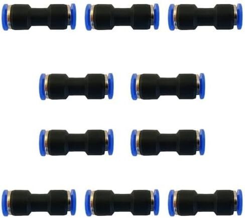 40pcs 1/4" OD Plastic Push-to-Connect Pneumatic Union Fitting, 0-150 PSI, for 1/4" Tubing, Straight Splice Connector in Kuwait